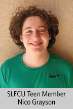 SLFCU Teen Member Nico Grayson